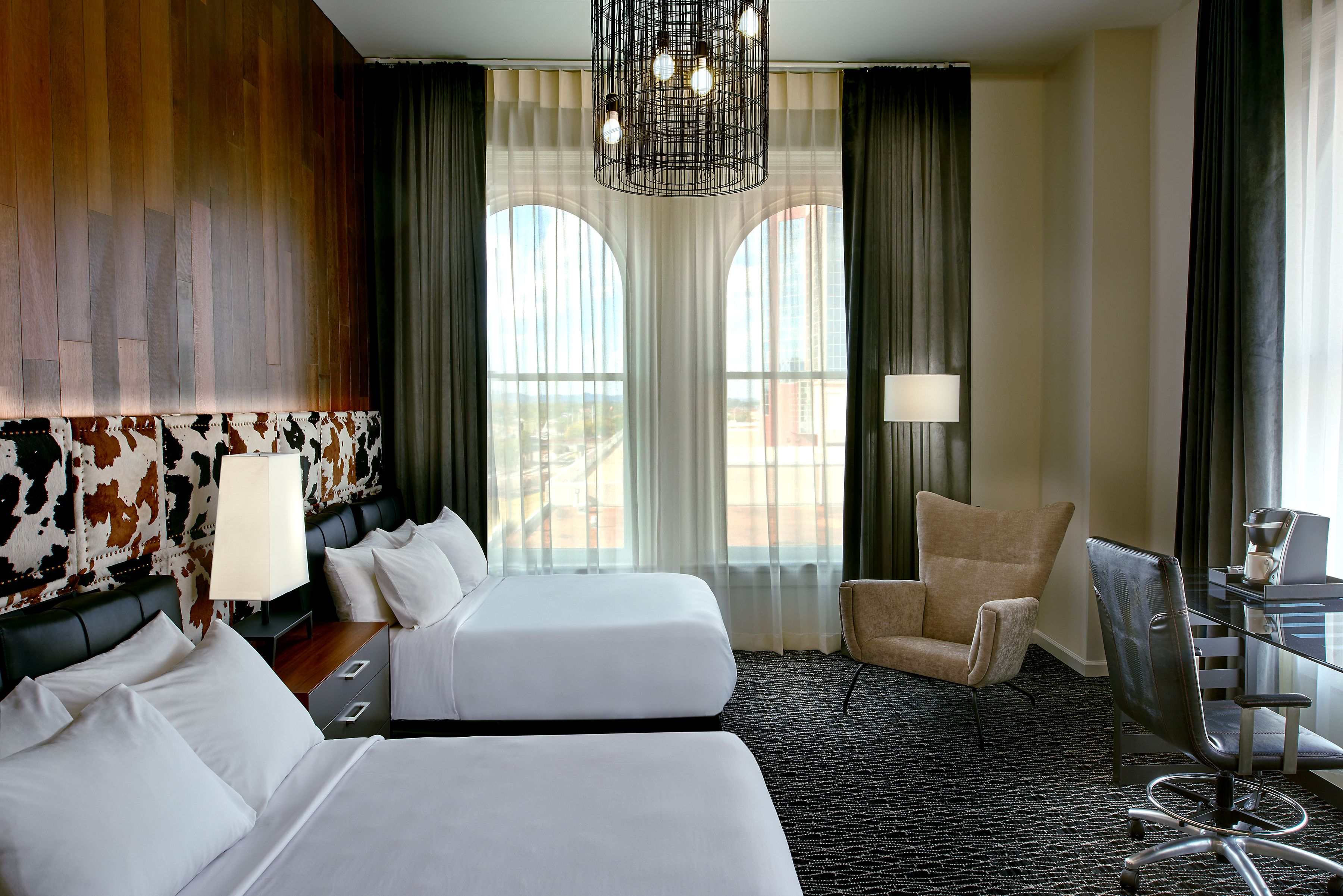 Image of Deluxe Two Double Beds room at The Union Station Nashville Yards, a member of Historic Hotels of America since 2015, located in Nashville, Tennessee